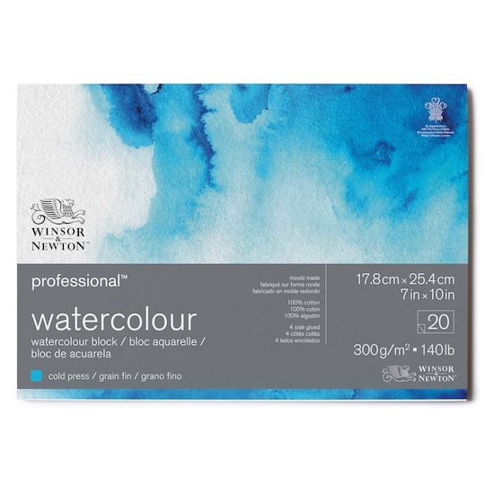 Winsor & Newton™ Professional™ 140lb. Cold Press Watercolour Paper Block